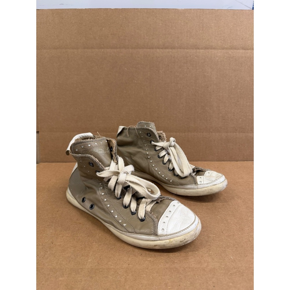 Robin's Jean Veronica Leather High-Top Sneakers Tan RS10VR04W Womens Size 9 US
